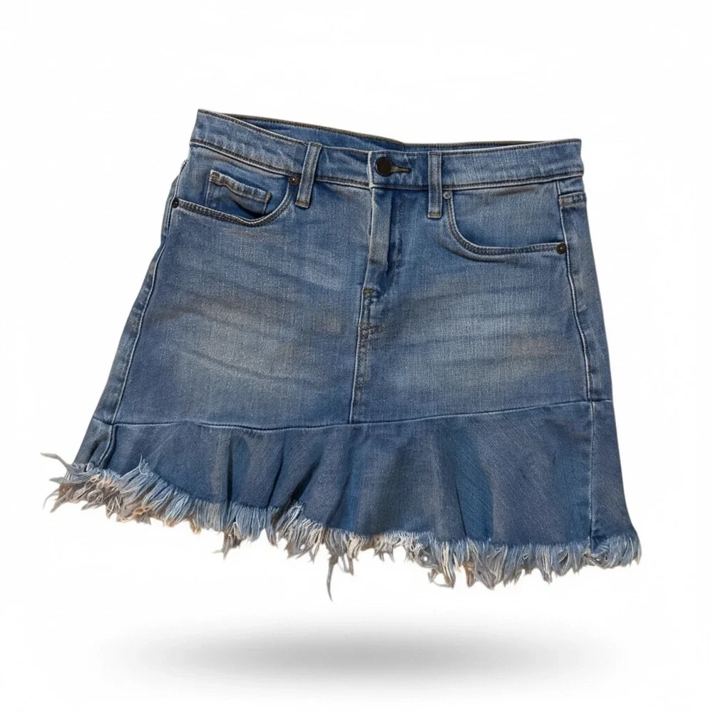 Blank NYC Blue Denim Skirt - Picture 1 of 4
